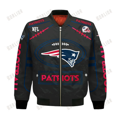 New England Patriots Football Team 2024- 25 Victory Is Ours Bomber Jacket