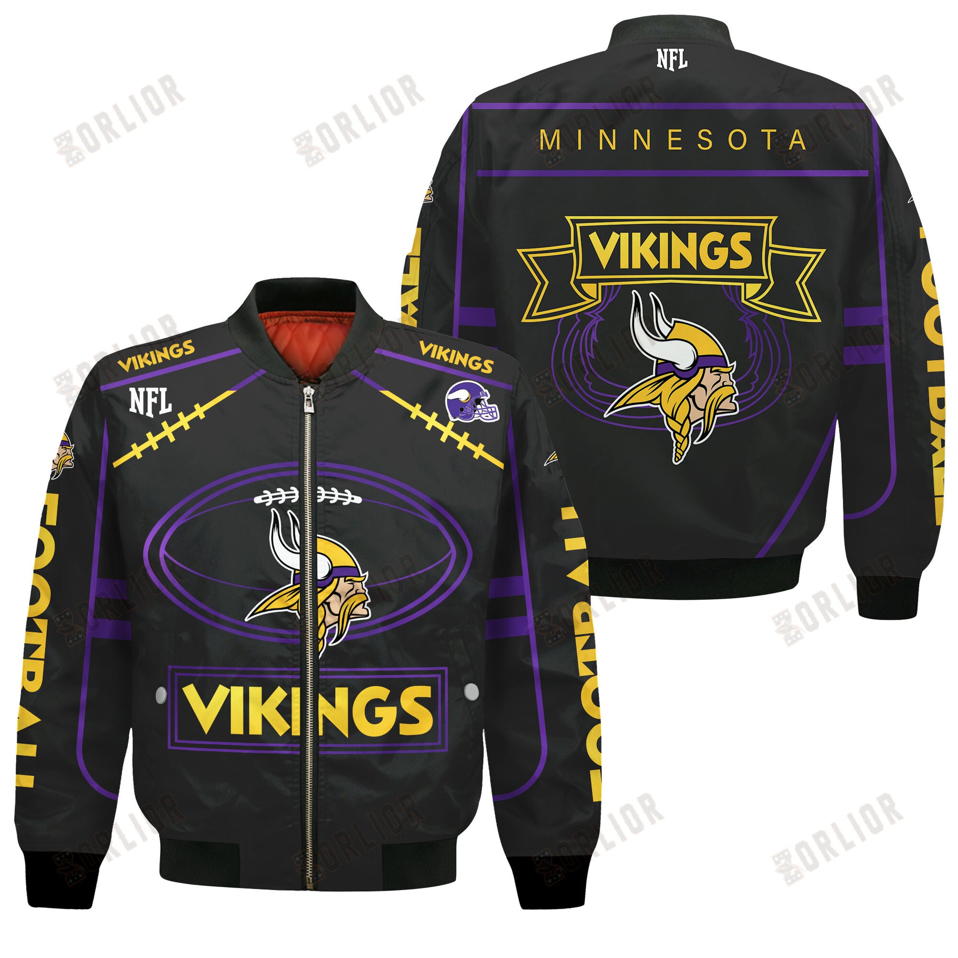 Minnesota Vikings Football Team 2024- 25 Victory Is Ours Bomber Jacket
