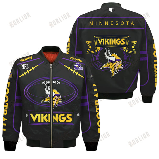 Minnesota Vikings Football Team 2024- 25 Victory Is Ours Bomber Jacket