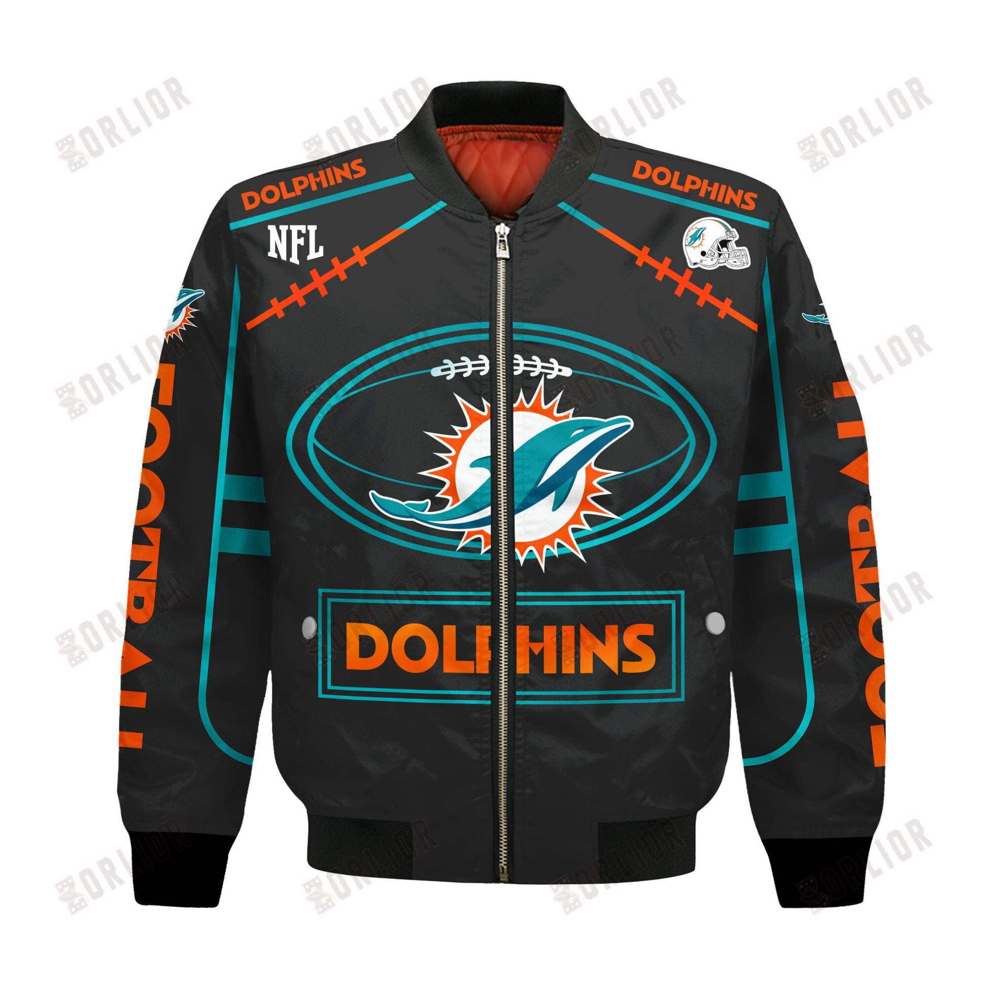 Miami Dolphins Football Team 2024- 25 Victory Is Ours Bomber Jacket