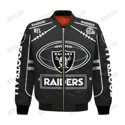 Las Vegas Raiders Football Team 2024- 25 Victory Is Ours Bomber Jacket