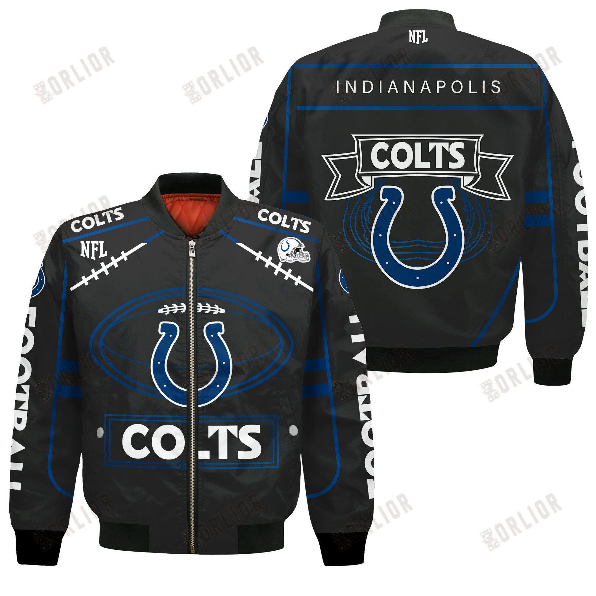 Indianapolis Colts Football Team 2024- 25 Victory Is Ours Bomber Jacket
