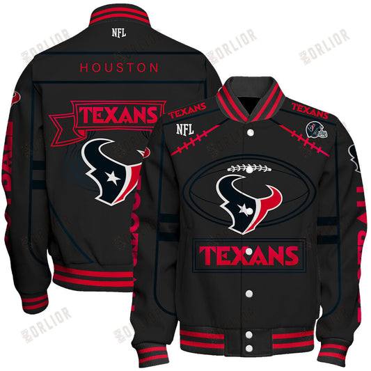 Houston Texans Football Team 2024- 25 Victory Is Ours Unisex Varsity Jacket