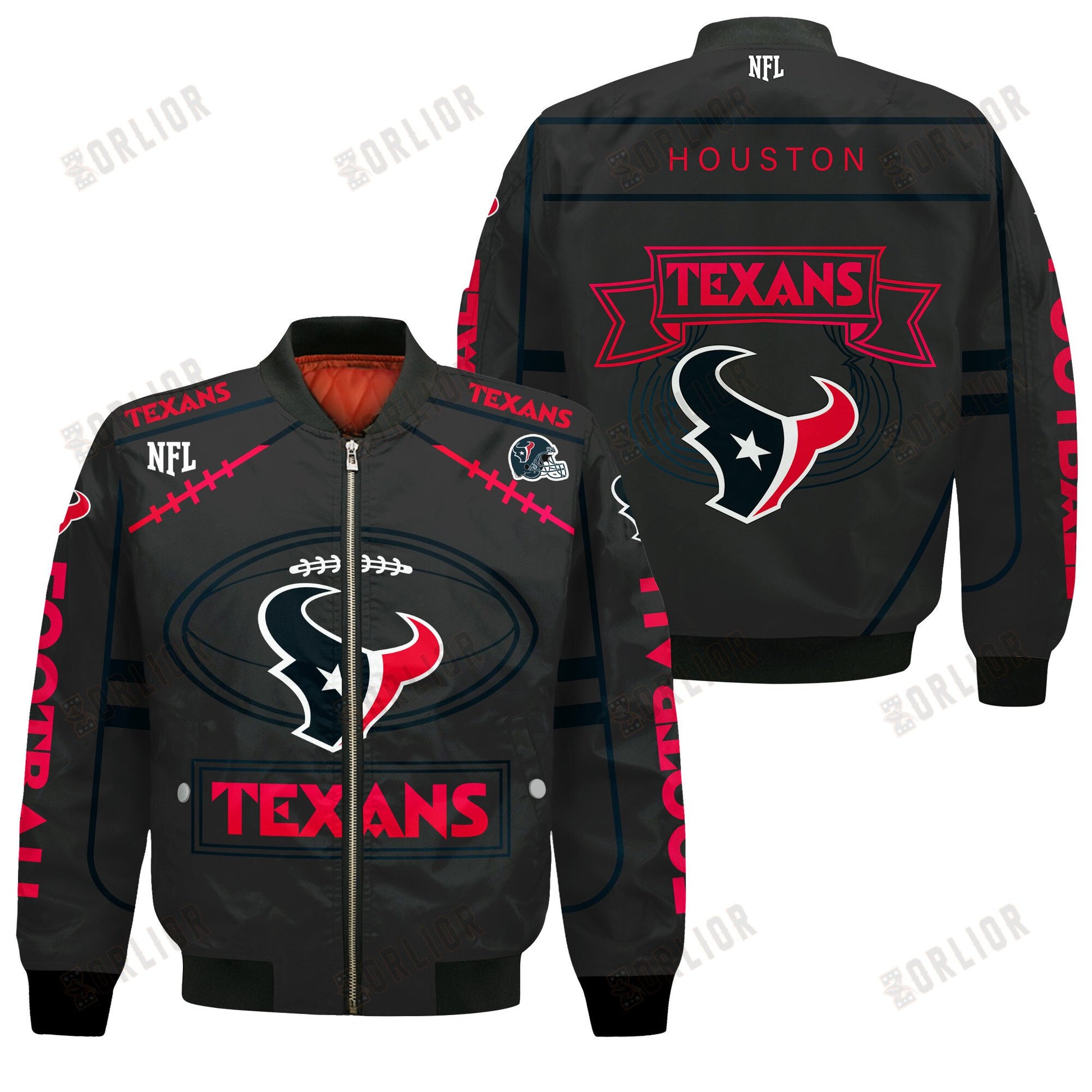 Houston Texans Football Team 2024- 25 Victory Is Ours Bomber Jacket