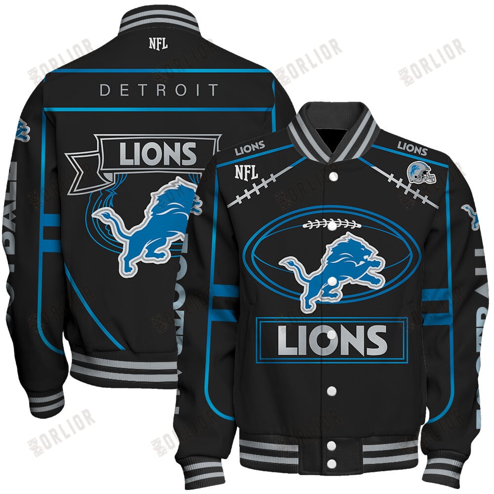 Detroit Lions Football Team 2024- 25 Victory Is Ours Unisex Varsity Jacket