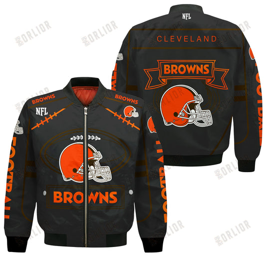 Cleveland Browns Football Team 2024- 25 Victory Is Ours Bomber Jacket