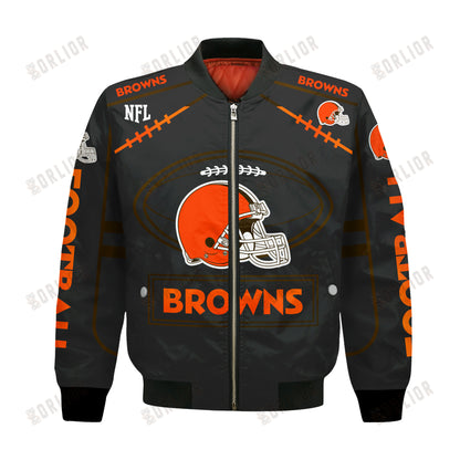 Cleveland Browns Football Team 2024- 25 Victory Is Ours Bomber Jacket