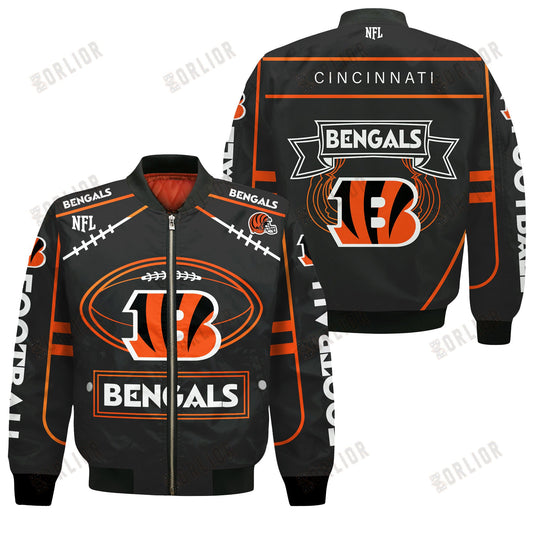 Cincinnati Bengals Football Team 2024- 25 Victory Is Ours Bomber Jacket