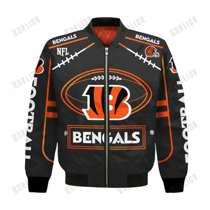 Cincinnati Bengals Football Team 2024- 25 Victory Is Ours Bomber Jacket