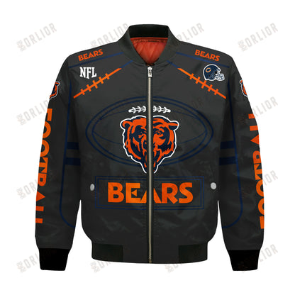 Chicago Bears Football Team 2024- 25 Victory Is Ours Bomber Jacket