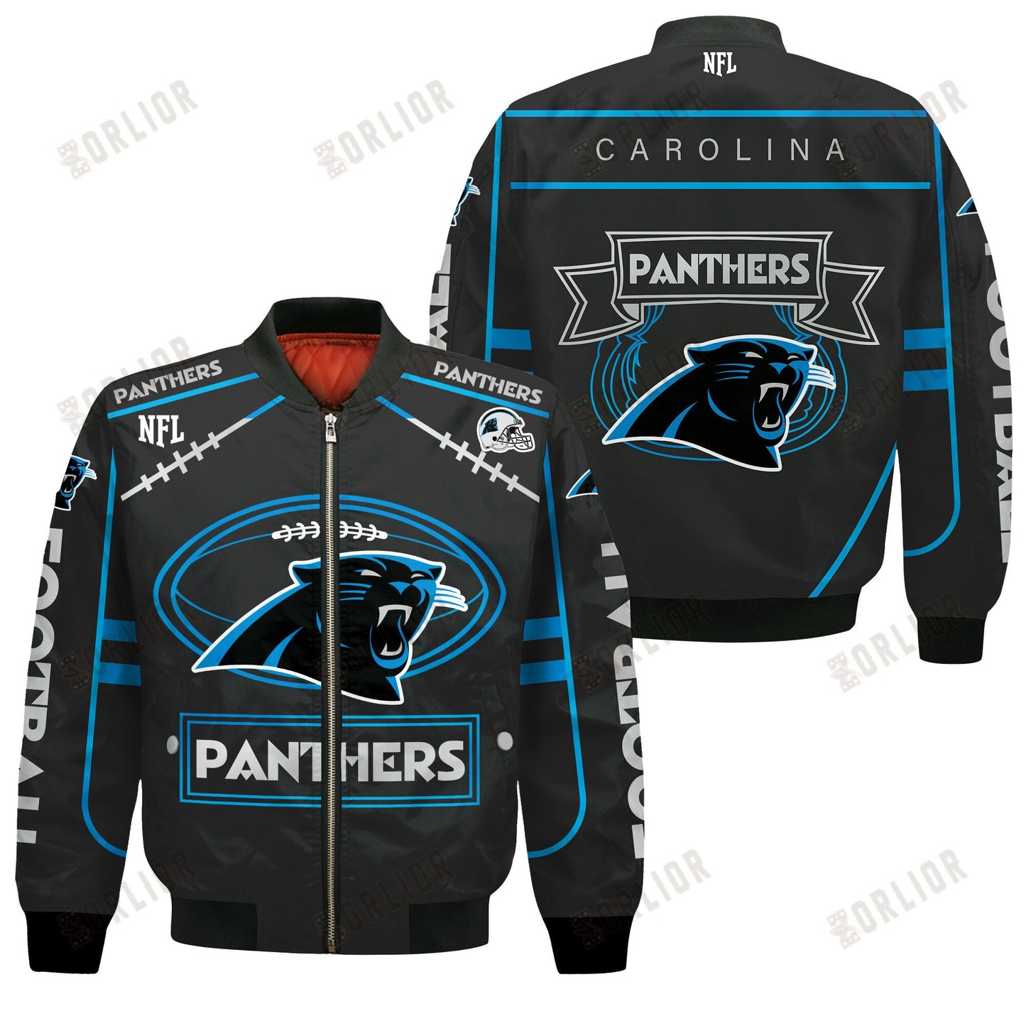 Carolina Panthers Football Team 2024- 25 Victory Is Ours Bomber Jacket