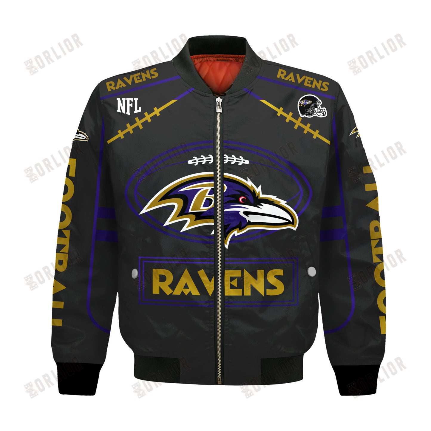 Baltimore Ravens Football Team 2024- 25 Victory Is Ours Bomber Jacket