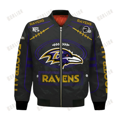 Baltimore Ravens Football Team 2024- 25 Victory Is Ours Bomber Jacket