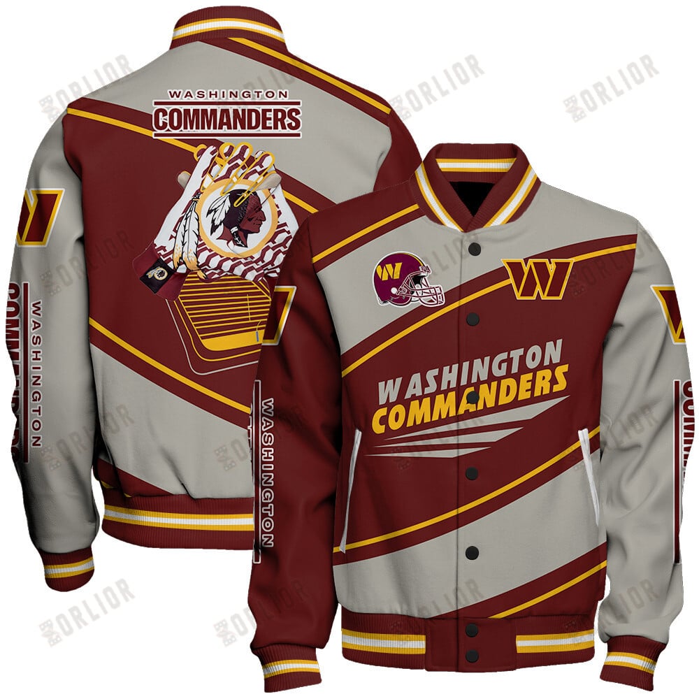 Washington Commanders Football Team 2024- 25 Seismic Shake Unisex Varsity Jacket