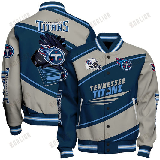Tennessee Titans Football Team 2024- 25 Seismic Shake Unisex Varsity Jacket