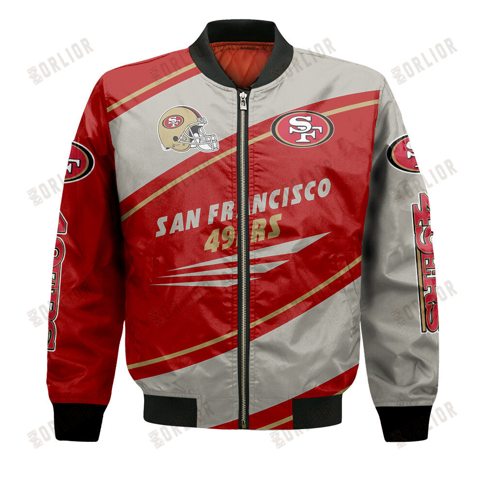 San Francisco 49ers Football Team 2024- 25 Seismic Shake Bomber Jacket