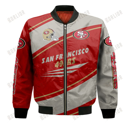 San Francisco 49ers Football Team 2024- 25 Seismic Shake Bomber Jacket