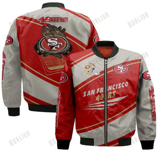 San Francisco 49ers Football Team 2024- 25 Seismic Shake Bomber Jacket