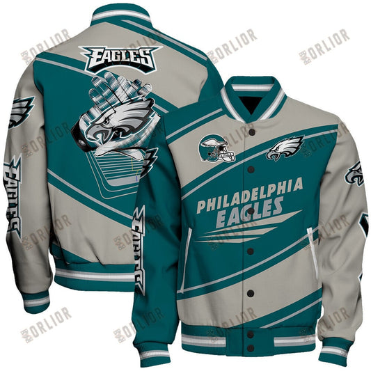Philadelphia Eagles Football Team 2024- 25 Seismic Shake Unisex Varsity Jacket