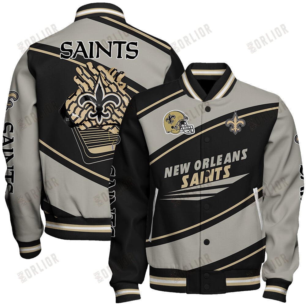 New Orleans Saints Football Team 2024- 25 Seismic Shake Unisex Varsity Jacket
