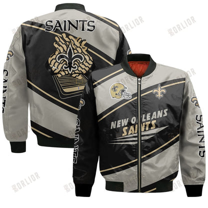 New Orleans Saints Football Team 2024- 25 Seismic Shake Bomber Jacket