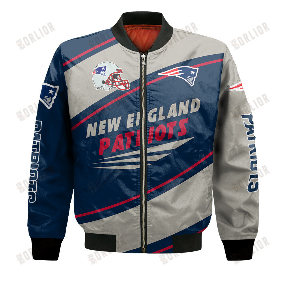 New England Patriots Football Team 2024- 25 Seismic Shake Bomber Jacket