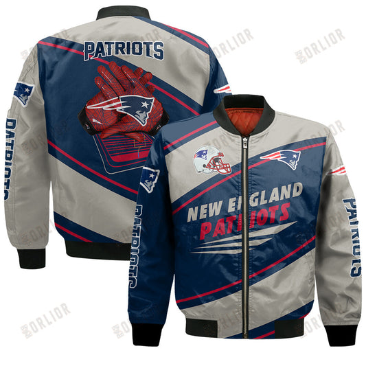 New England Patriots Football Team 2024- 25 Seismic Shake Bomber Jacket