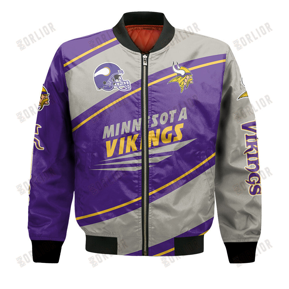 Minnesota Vikings Football Team 2024- 25 Seismic Shake Bomber Jacket