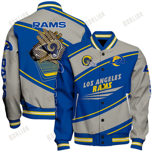 Los Angeles Rams Football Team 2024- 25 Seismic Shake Unisex Varsity Jacket