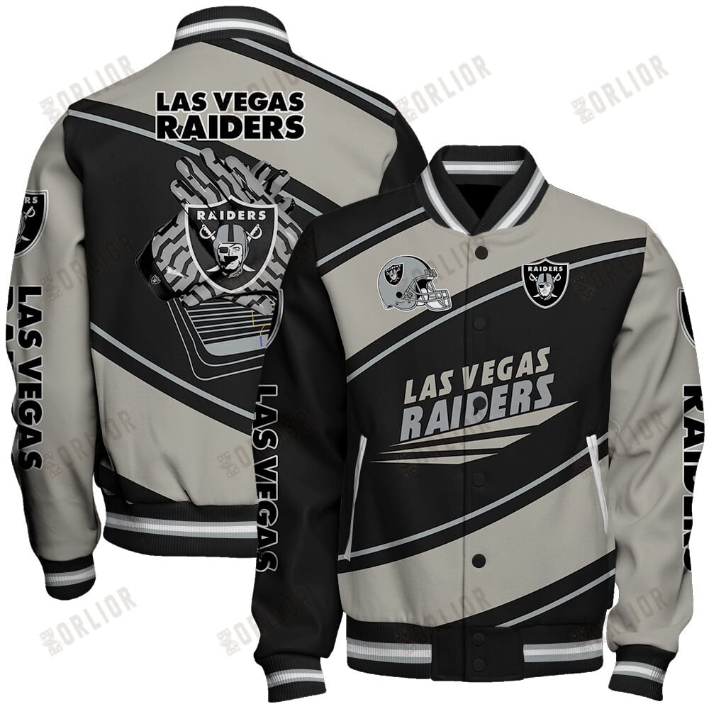 Las Vegas Raiders Football Team 2024- 25 Seismic Shake Unisex Varsity Jacket