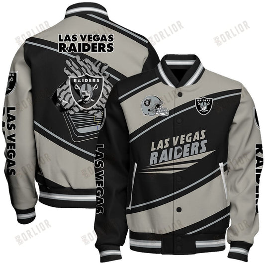 Las Vegas Raiders Football Team 2024- 25 Seismic Shake Unisex Varsity Jacket