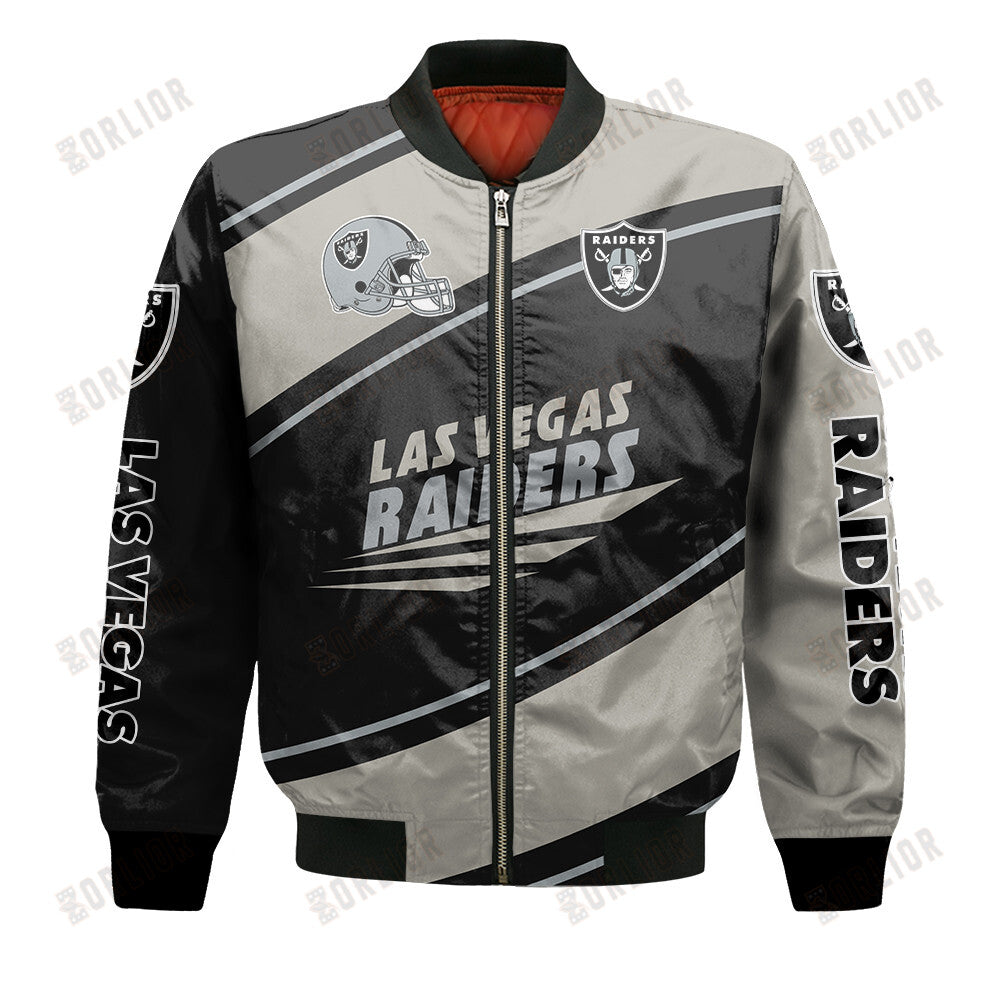 Las Vegas Raiders Football Team 2024- 25 Seismic Shake Bomber Jacket