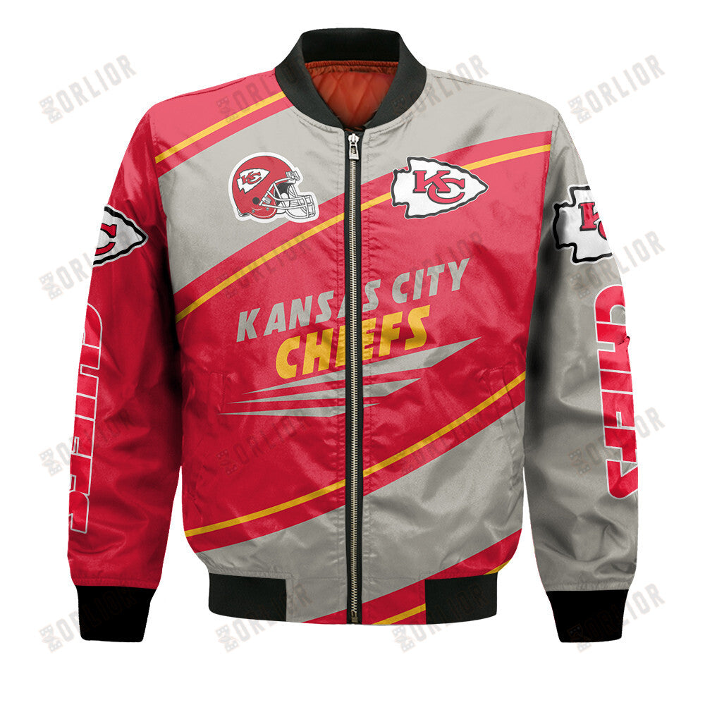Kansas City Chiefs Football Team 2024- 25 Seismic Shake Bomber Jacket