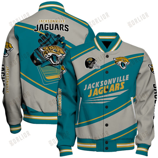 Jacksonville Jaguars Football Team 2024- 25 Seismic Shake Unisex Varsity Jacket
