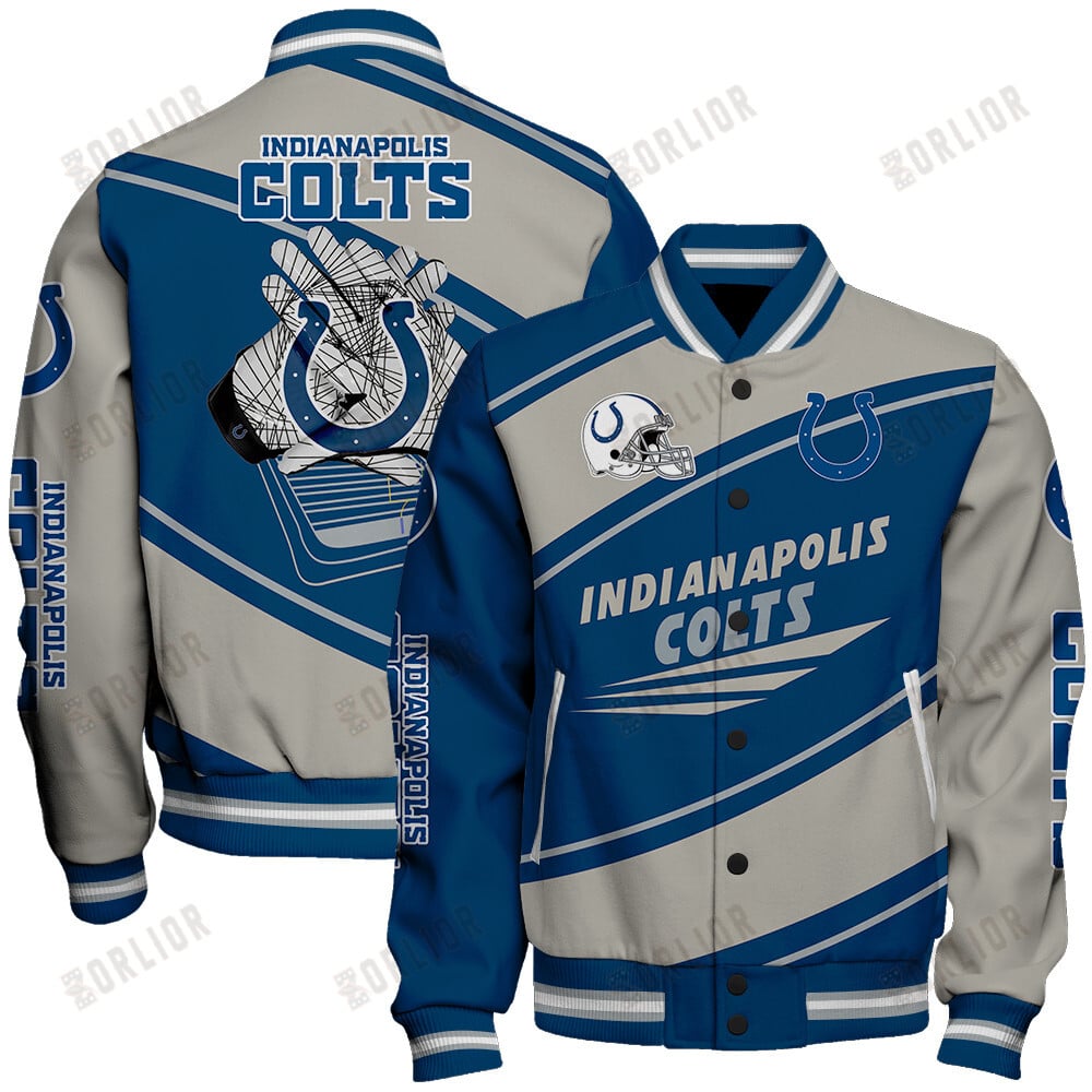 Indianapolis Colts Football Team 2024- 25 Seismic Shake Unisex Varsity Jacket