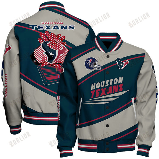 Houston Texans Football Team 2024- 25 Seismic Shake Unisex Varsity Jacket