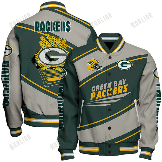 Green Bay Packers Football Team 2024- 25 Seismic Shake Unisex Varsity Jacket