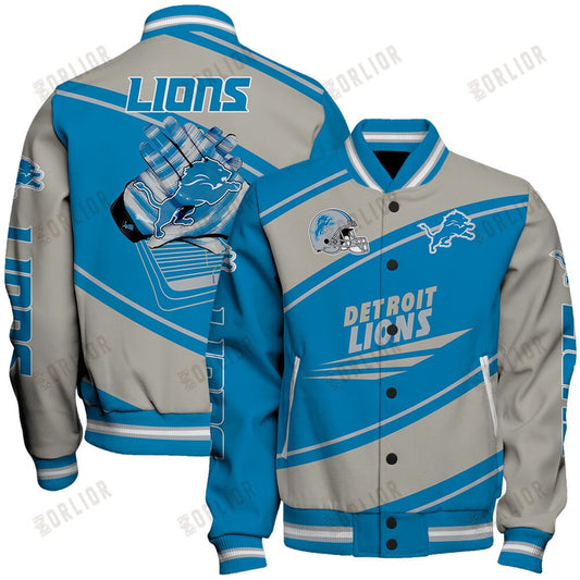 Detroit Lions Football Team 2024- 25 Seismic Shake Unisex Varsity Jacket