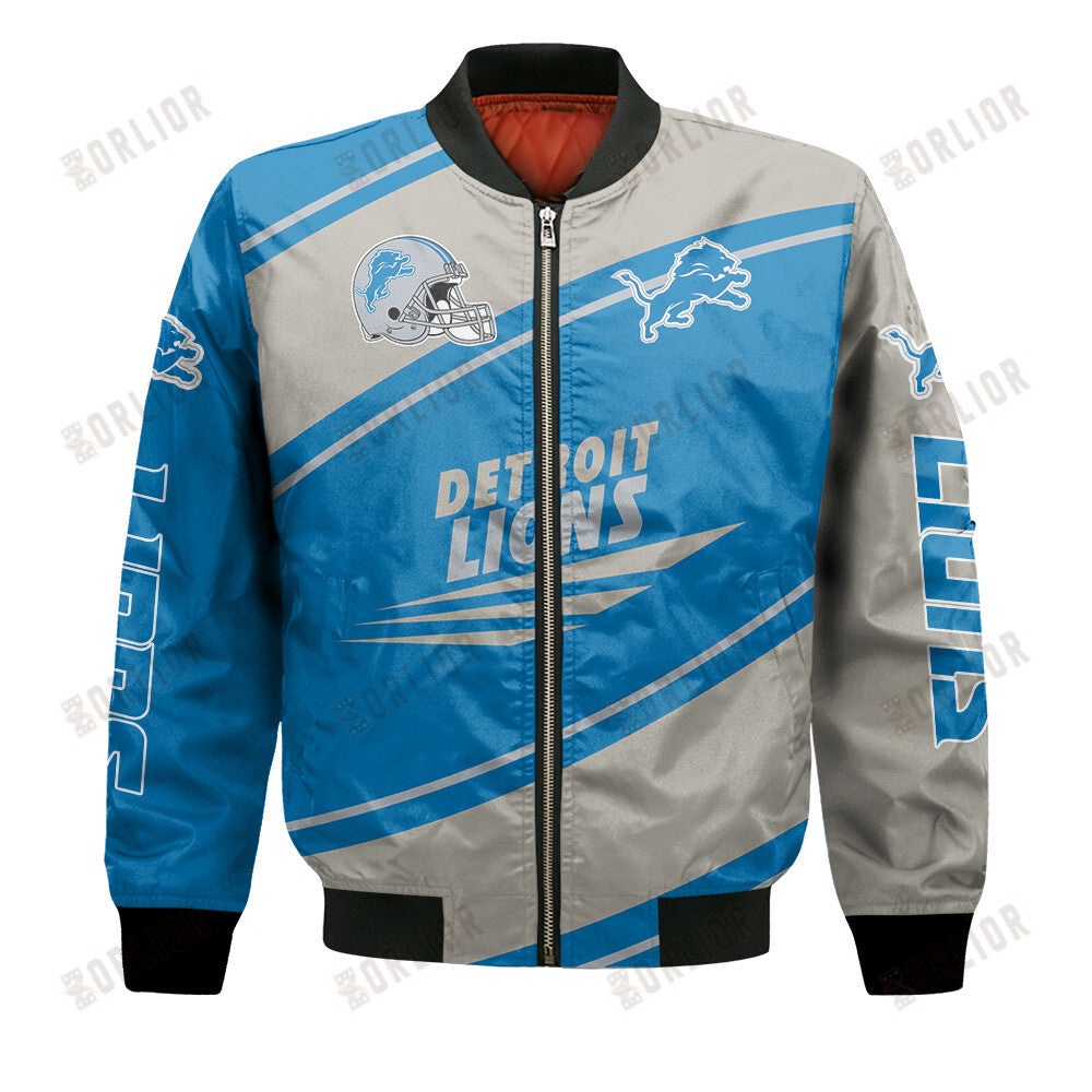 Detroit Lions Football Team 2024- 25 Seismic Shake Bomber Jacket