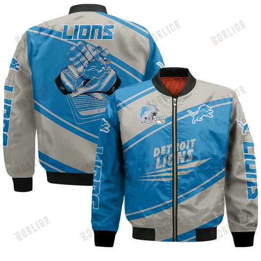 Detroit Lions Football Team 2024- 25 Seismic Shake Bomber Jacket