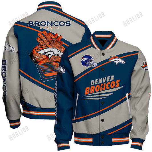 Denver Broncos Football Team 2024- 25 Seismic Shake Unisex Varsity Jacket