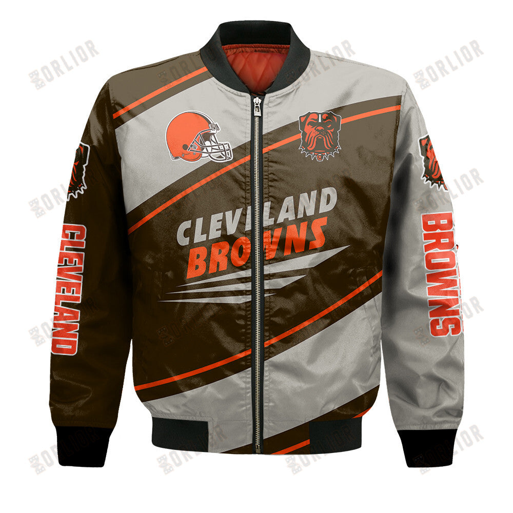 Cleveland Browns Football Team 2024- 25 Seismic Shake Bomber Jacket