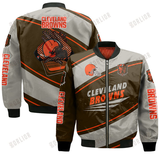 Cleveland Browns Football Team 2024- 25 Seismic Shake Bomber Jacket