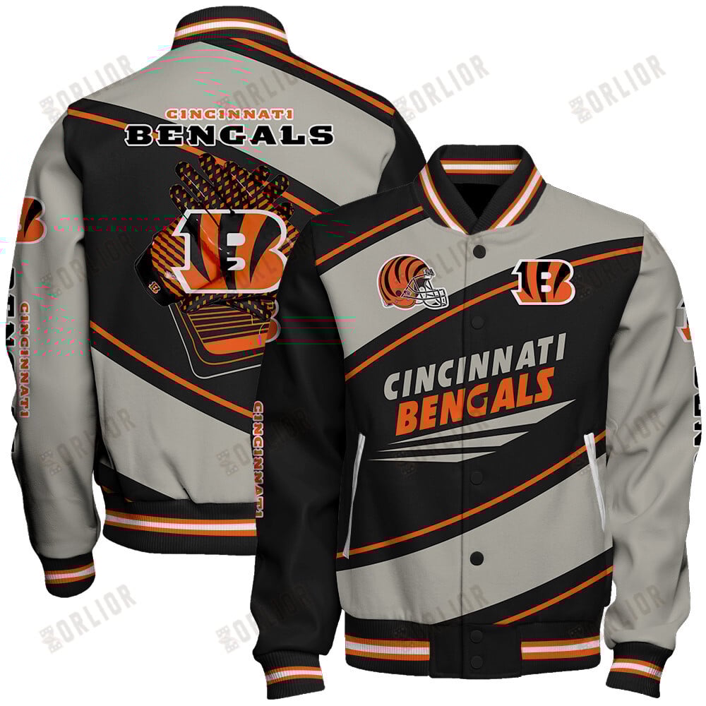 Cincinnati Bengals Football Team 2024- 25 Seismic Shake Unisex Varsity Jacket
