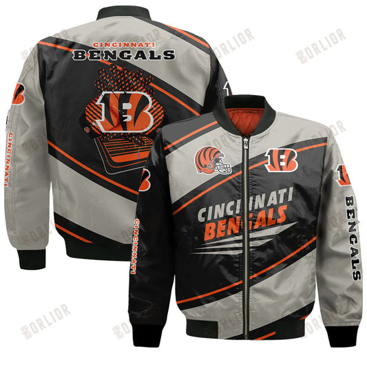 Cincinnati Bengals Football Team 2024- 25 Seismic Shake Bomber Jacket