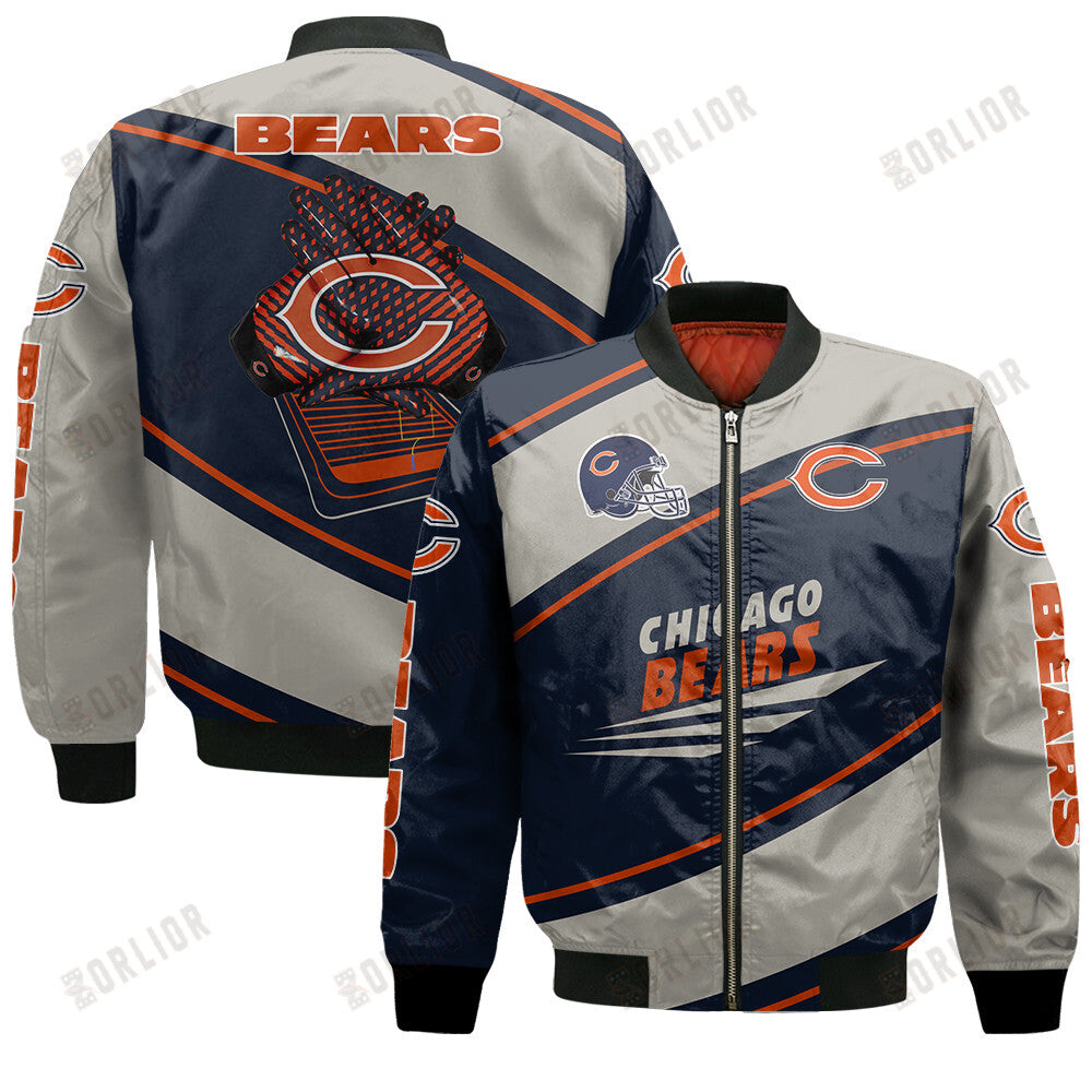 Chicago Bears Football Team 2024- 25 Seismic Shake Bomber Jacket