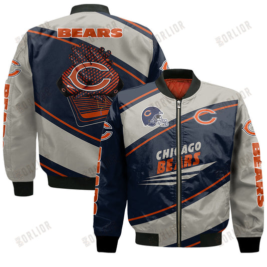 Chicago Bears Football Team 2024- 25 Seismic Shake Bomber Jacket