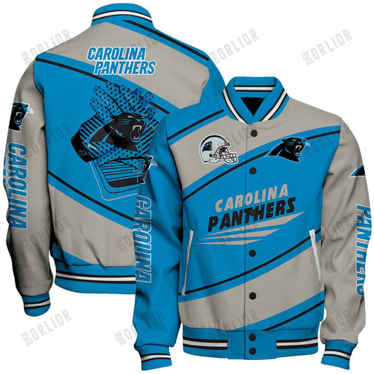 Carolina Panthers Football Team 2024- 25 Seismic Shake Unisex Varsity Jacket