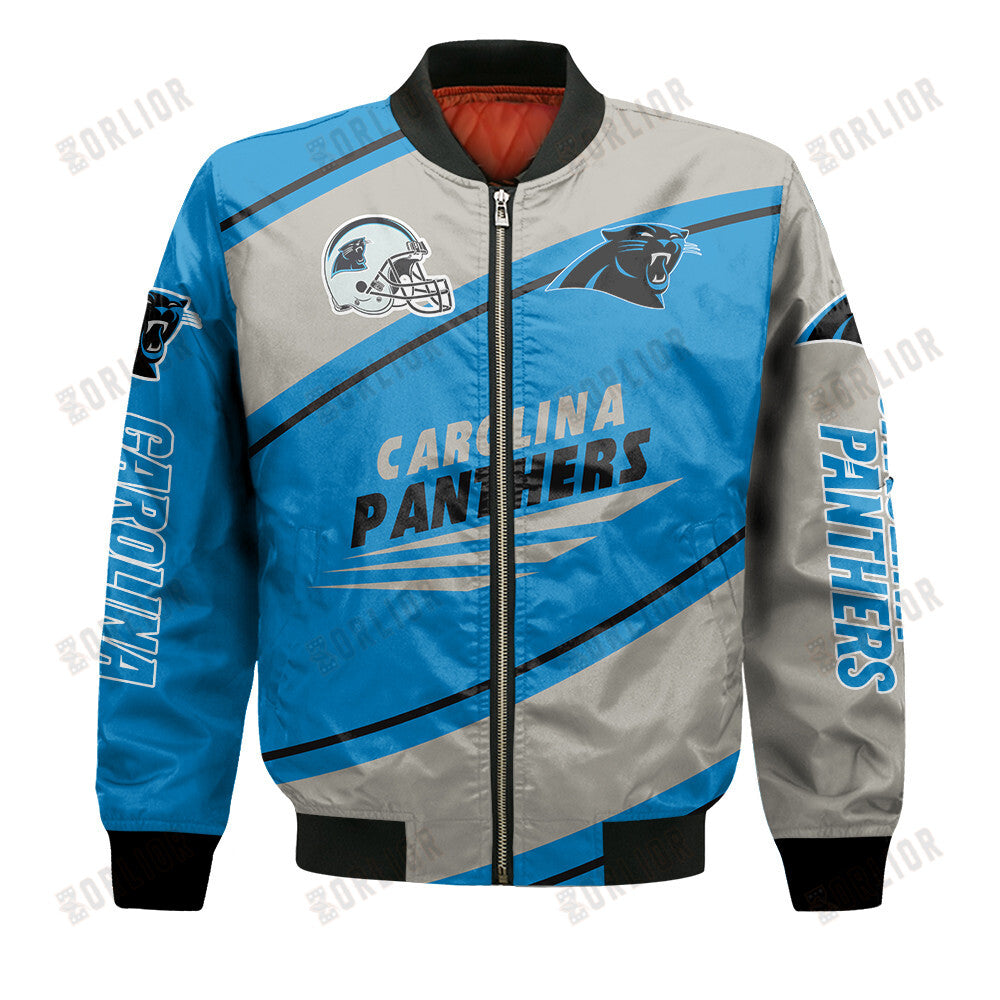 Carolina Panthers Football Team 2024- 25 Seismic Shake Bomber Jacket