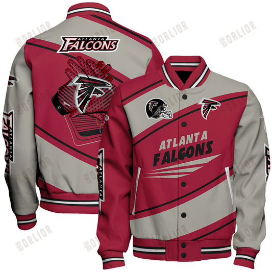Atlanta Falcons Football Team 2024- 25 Seismic Shake Unisex Varsity Jacket